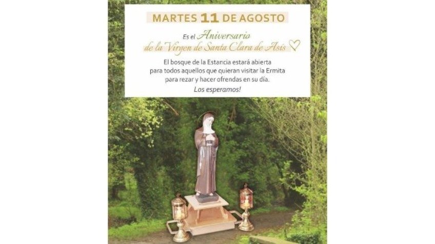 Aniversario de la Virgen de Santa Clara de Asís